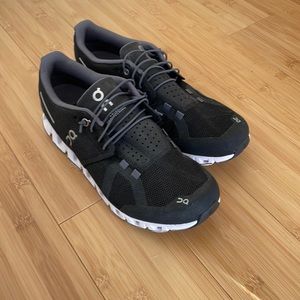 Black running shoes
